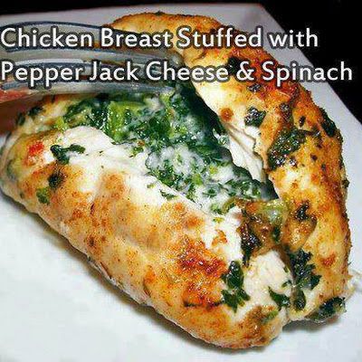 Chicken Breast Stuffed with Pepperjack Cheese & Spinach