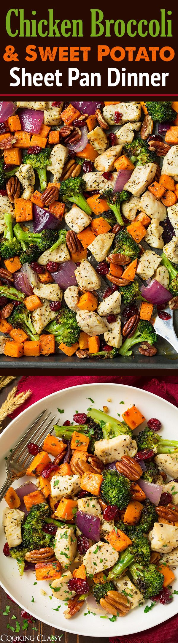 Chicken Broccoli and Sweet Potato Sheet Pan Dinner