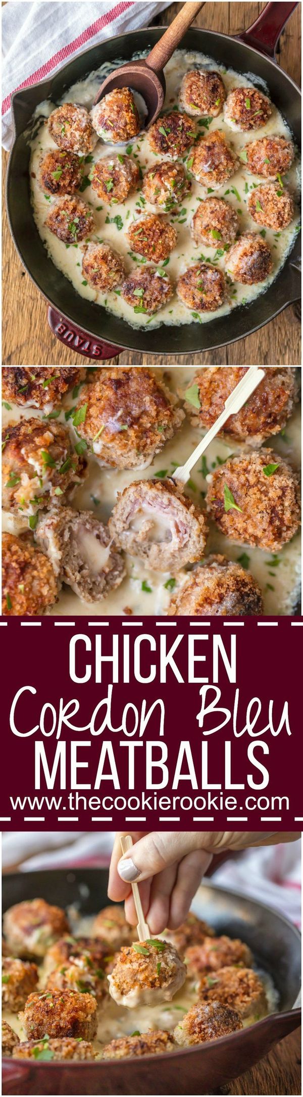 Chicken Cordon Bleu Meatballs