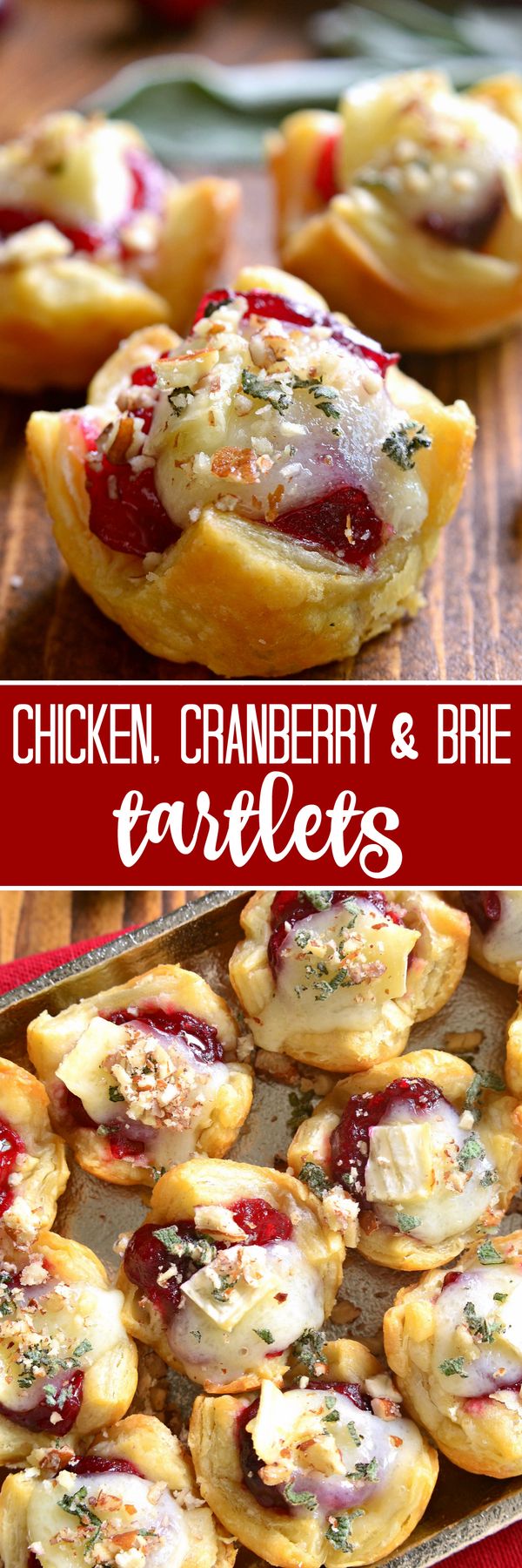 Chicken, Cranberry & Brie Tartlets