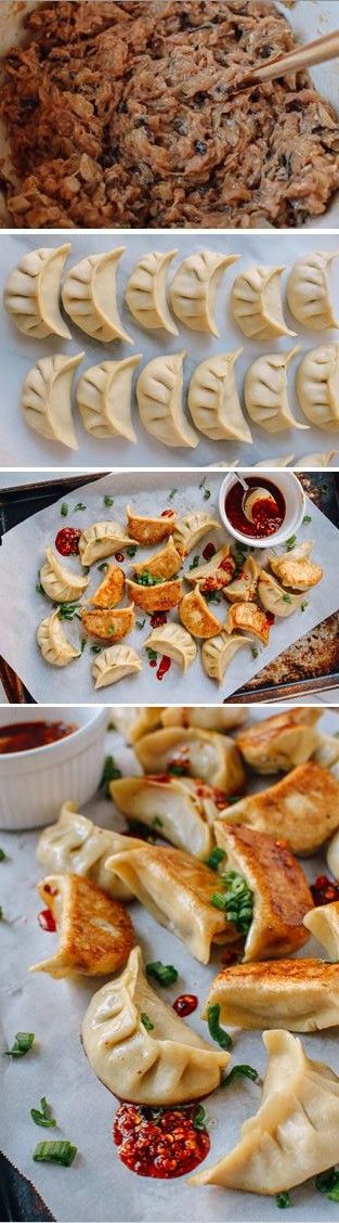 Chicken Dumplings with Shiitake Mushrooms