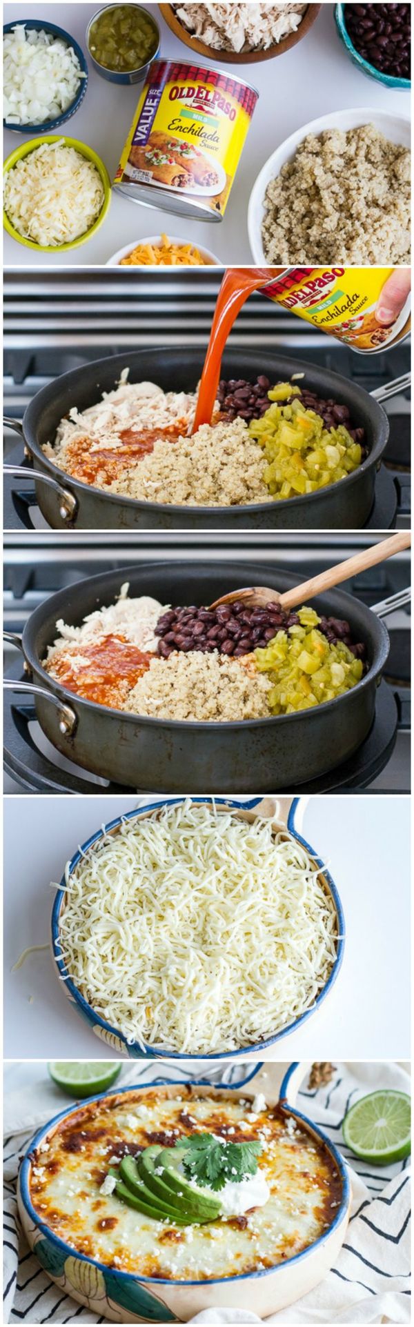 Chicken Enchilada Quinoa Bake