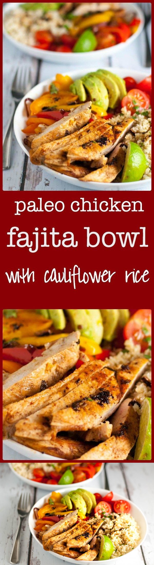 Chicken Fajita Bowl with Cauliflower Rice