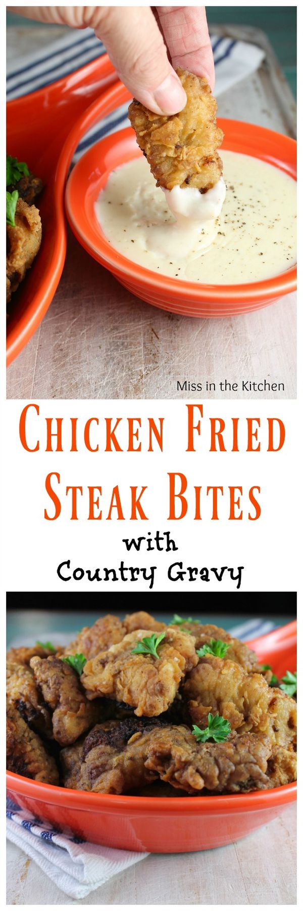 Chicken Fried Steak Bites with Country Gravy