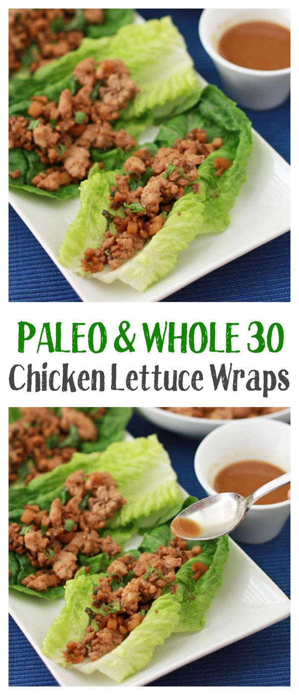 Chicken Lettuce Wraps (GF, DF, Paleo, Whole30