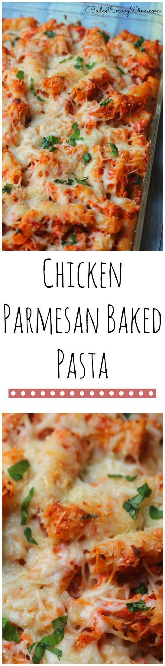 Chicken Parmesan Baked Pasta