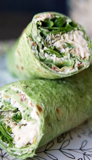 Chicken, Spinach and Cream Cheese Tortilla Wrap