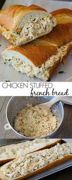 Chicken Stuffed French Bread