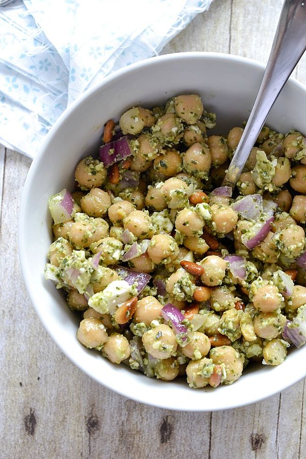 Chickpea Pesto Salad