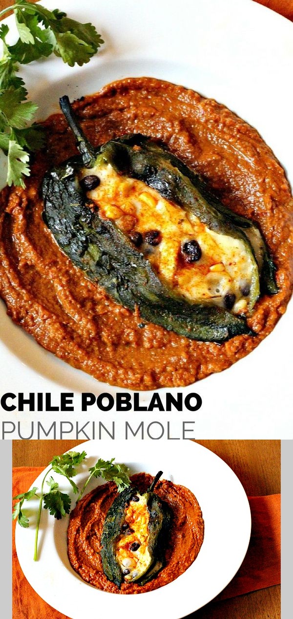 Chile Poblano with Pumpkin Mole