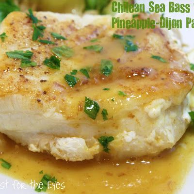 Chilean Sea Bass with a Pineapple-Dijon Pan Sauce