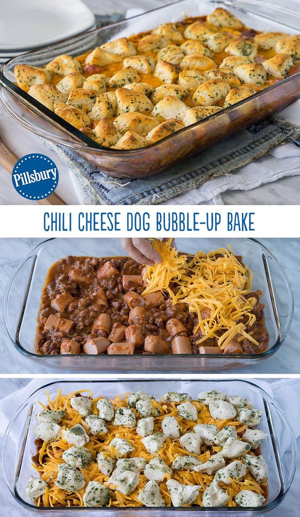 Chili Cheese Dog Bubble-Up Bake