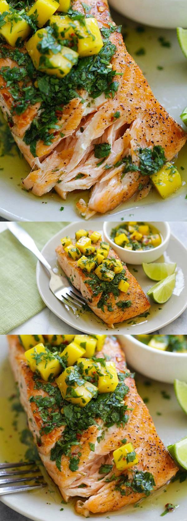 Chimichurri Salmon with Mango