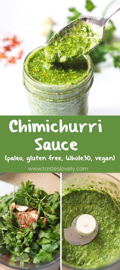 Chimichurri Sauce (Paleo, Gluten Free, Vegan