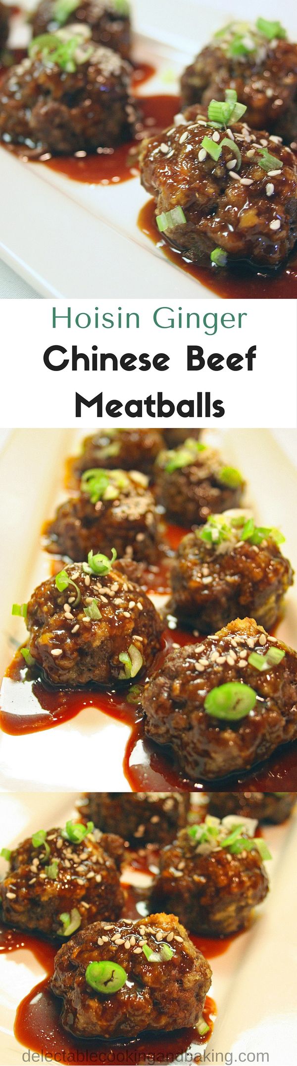 Chinese Beef Meatballs with Hoisin Ginger Sauce