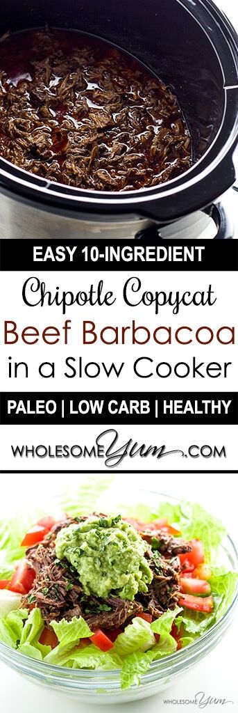 Chipotle Barbacoa Copycat Recipe in a Slow Cooker (Low Carb, Paleo