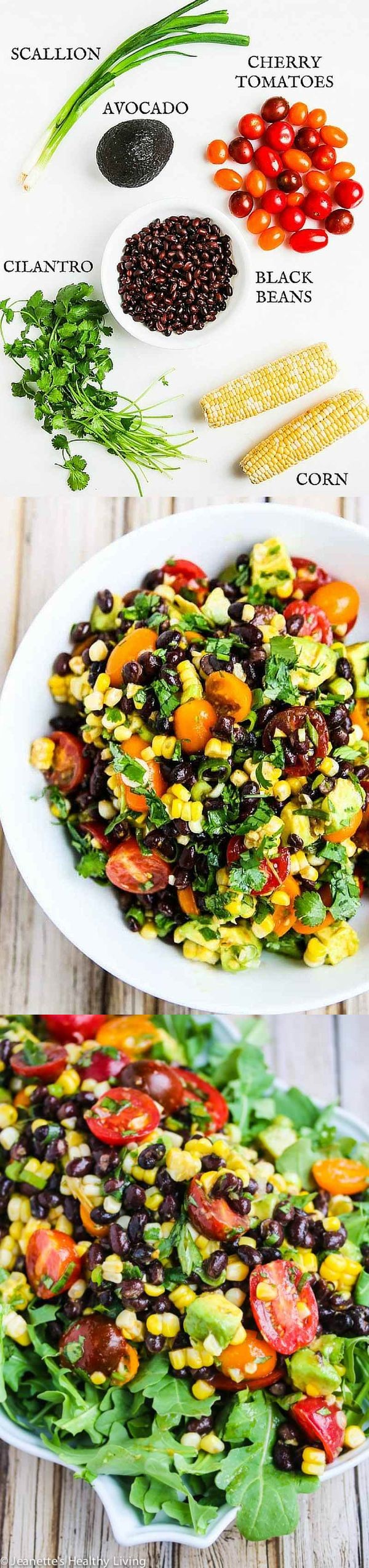 Chipotle Black Bean Tomato Corn Avocado Salad