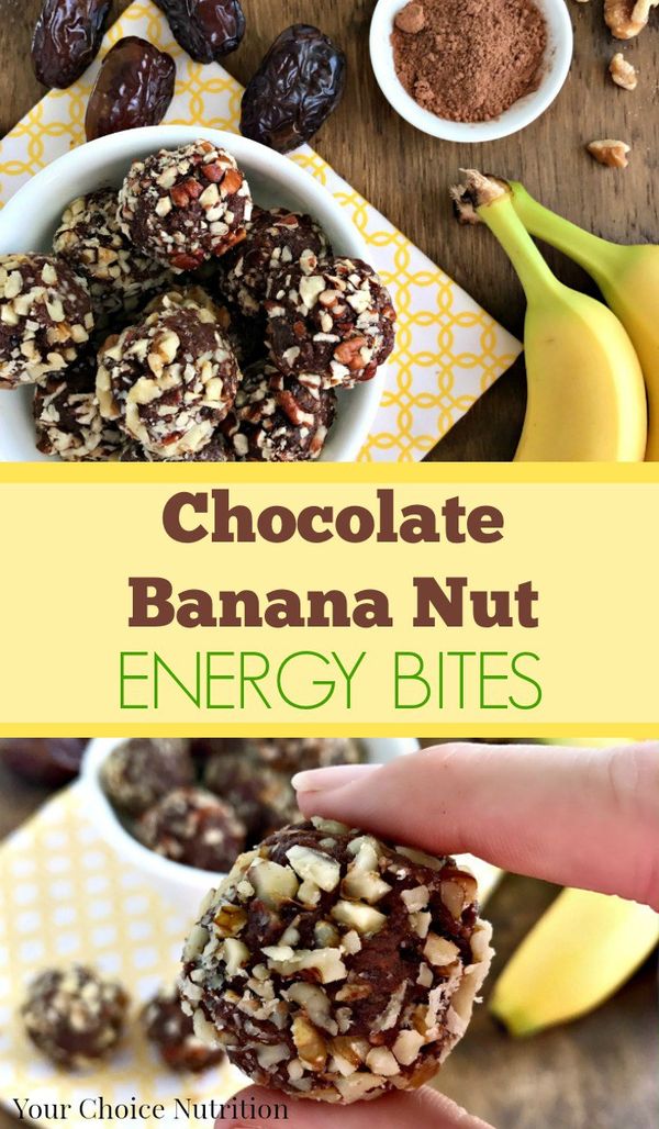 Chocolate Banana Nut Energy Bites