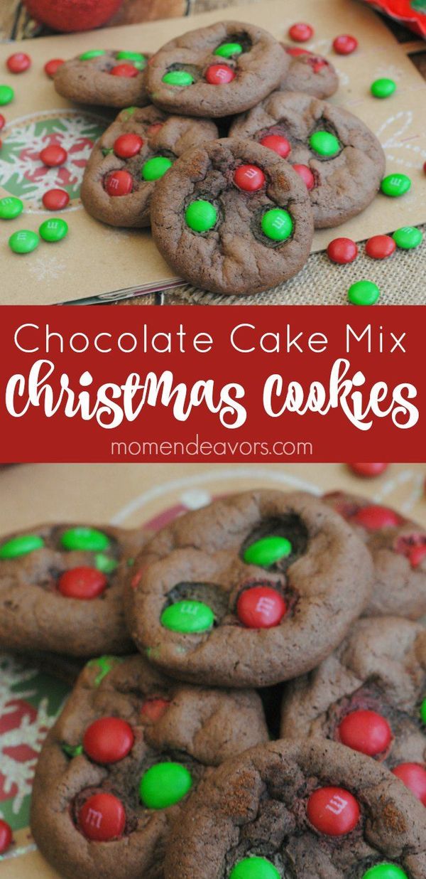 Chocolate Cake Mix Christmas Cookies