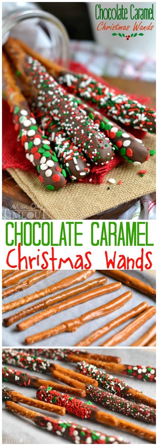 Chocolate Caramel Christmas Wands and the BEST Ever Holiday Kids Table