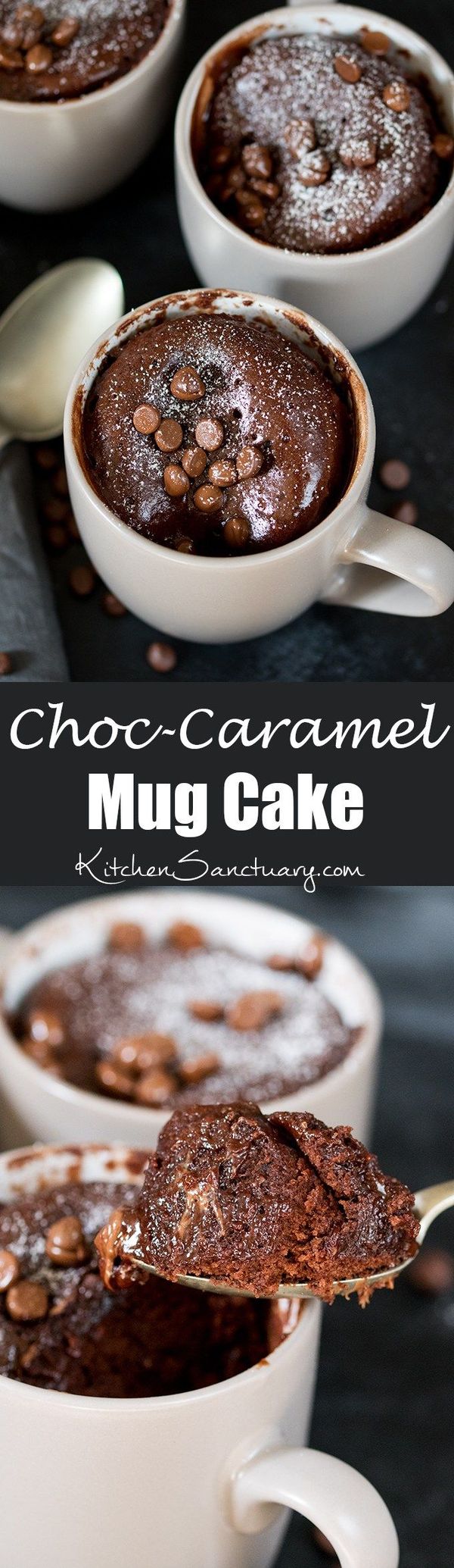 Chocolate Caramel Mug Cake - The Perfect Dessert For One