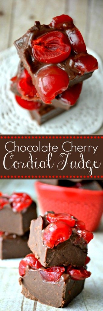 Chocolate Cherry Cordial Fudge