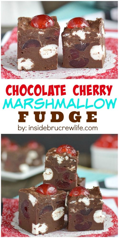 Chocolate Cherry Marshmallow Fudge