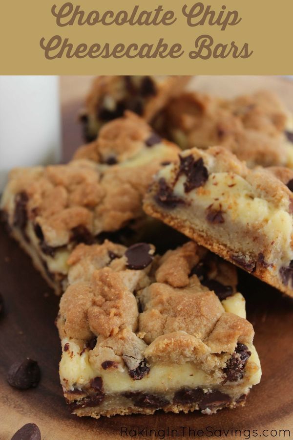 Chocolate Chip Cheesecake Bars