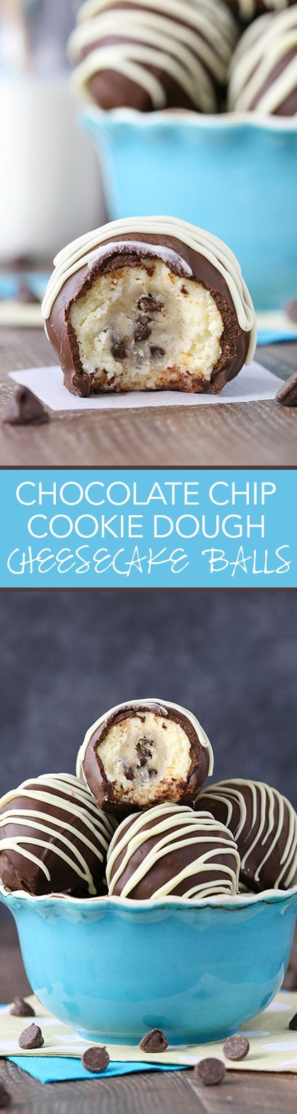 Chocolate Chip Cookie Dough Cheesecake Balls