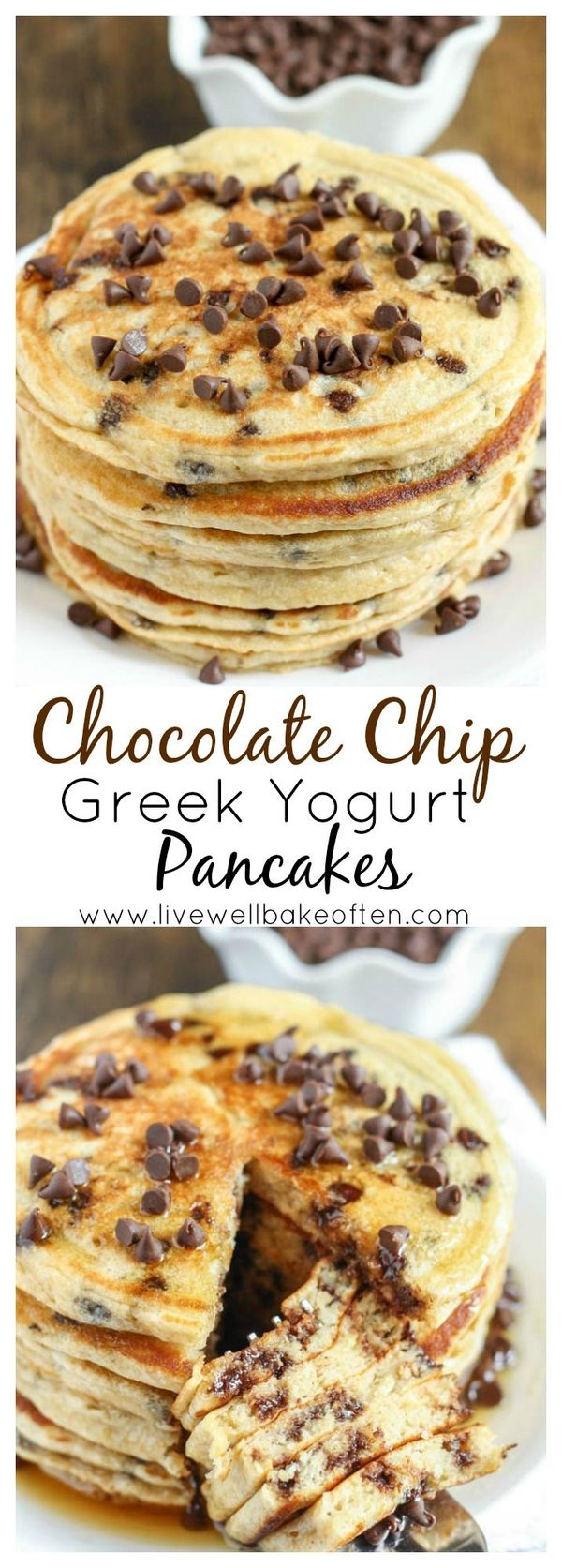 Chocolate Chip Greek Yogurt Pancakes