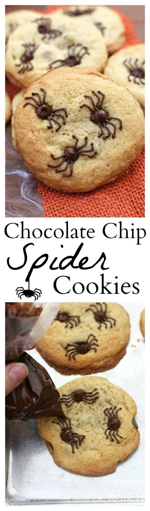 Chocolate Chip Spider Cookies