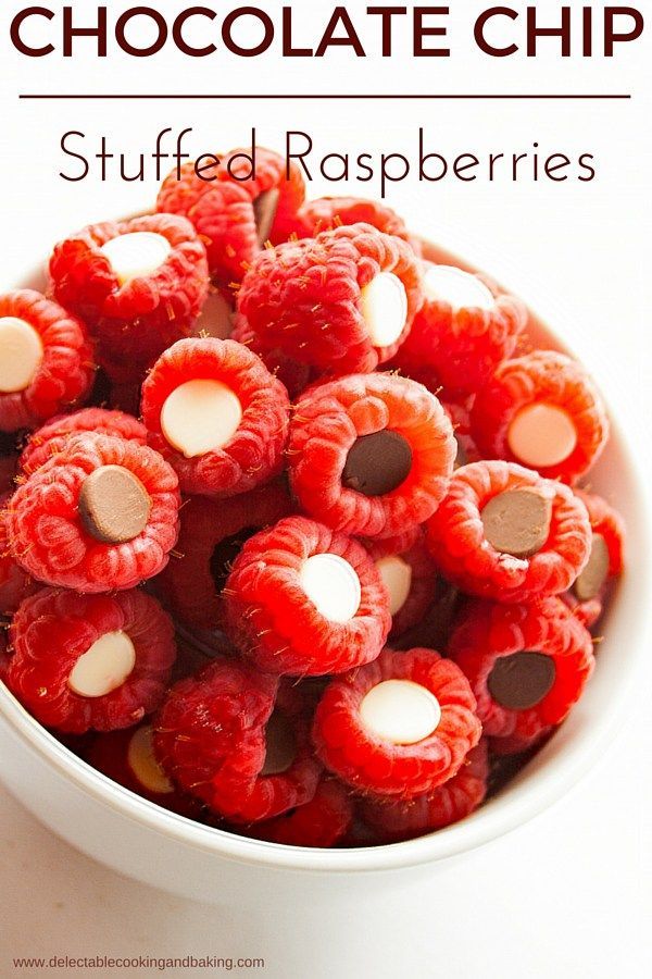 Chocolate Chip Stuffed Raspberries