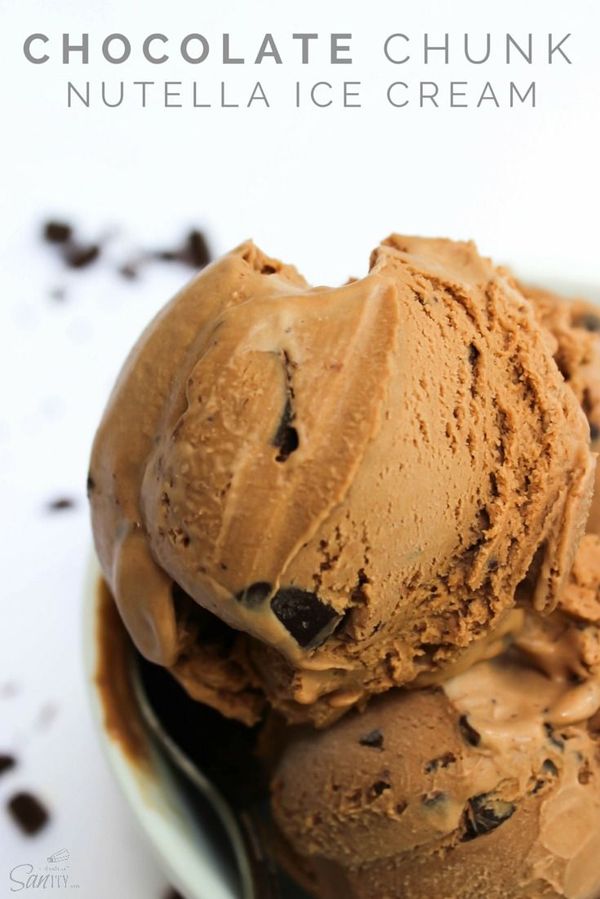 Chocolate Chunk Nutella Ice Cream