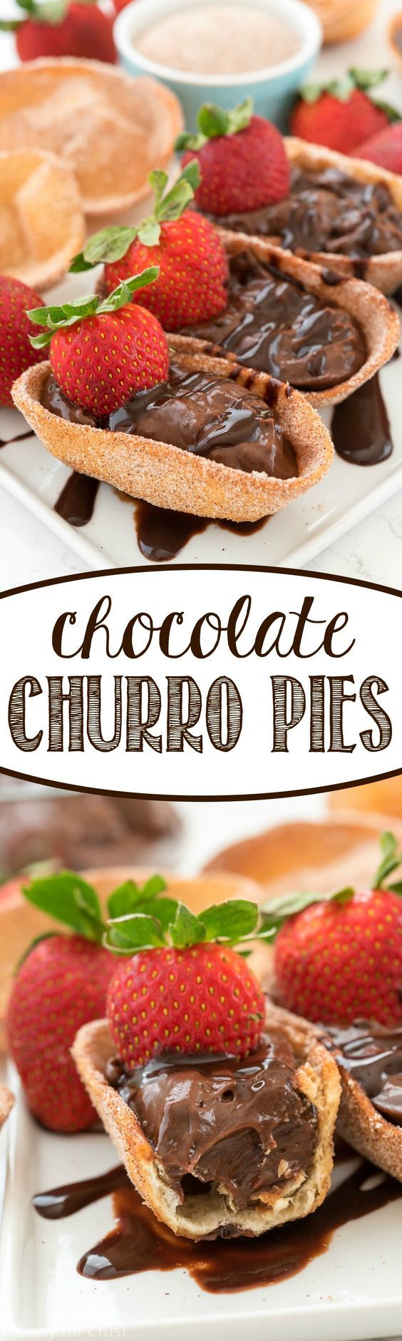 Chocolate Churro Pies