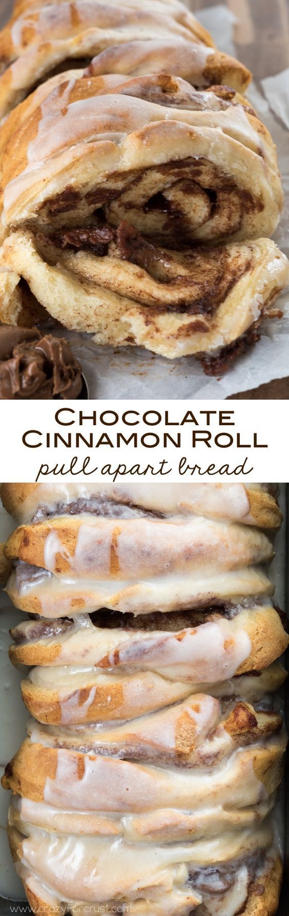 Chocolate Cinnamon Roll Pull Apart Bread