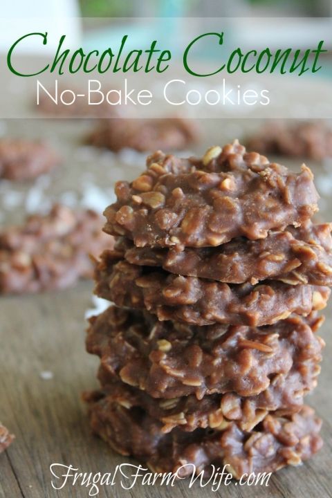 Chocolate Coconut Cookies No Bake