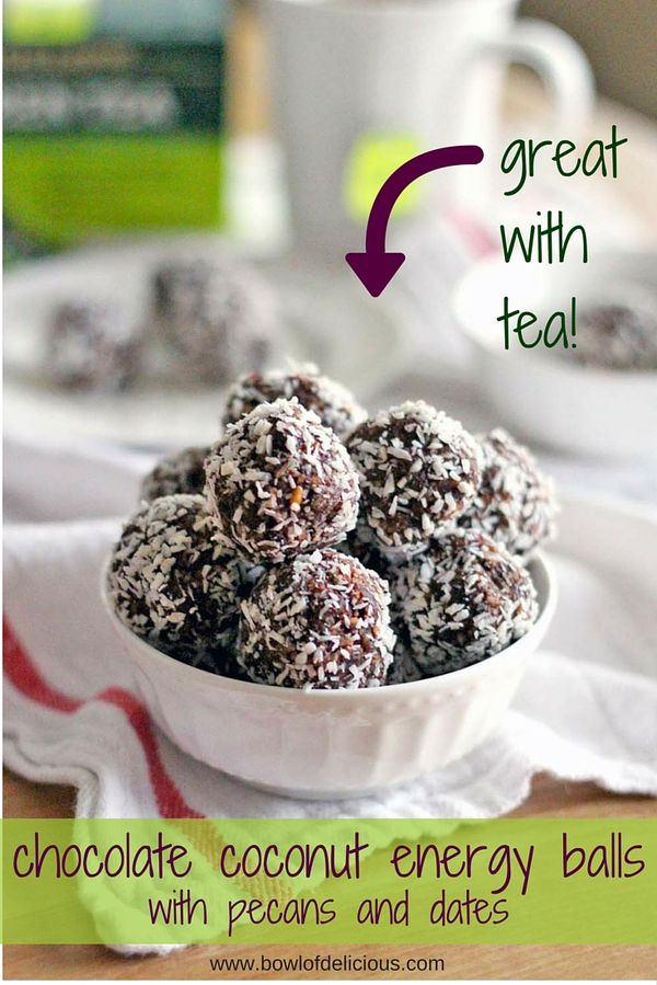 Chocolate Coconut Energy Balls (with Pecans and Dates