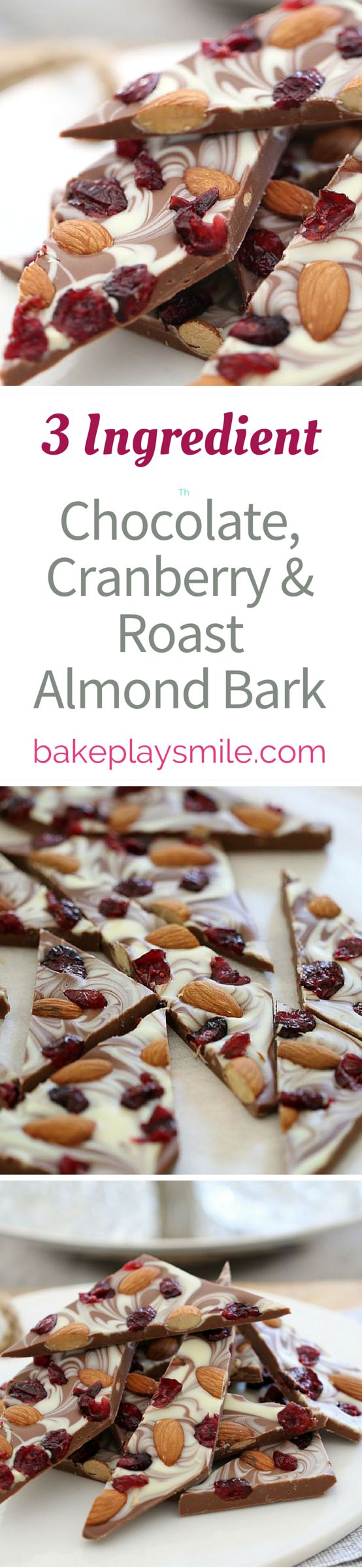 Chocolate, Cranberry & Roast Almond Bark - Conventional Method