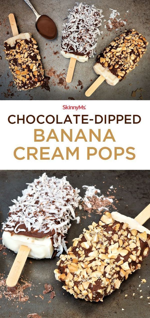 Chocolate-Dipped Banana Cream Pops