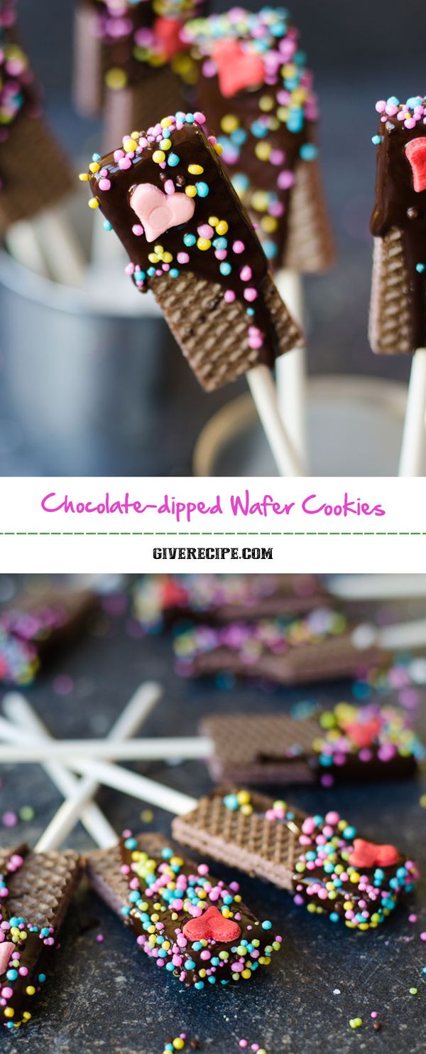 Chocolate Dipped Wafer Cookies