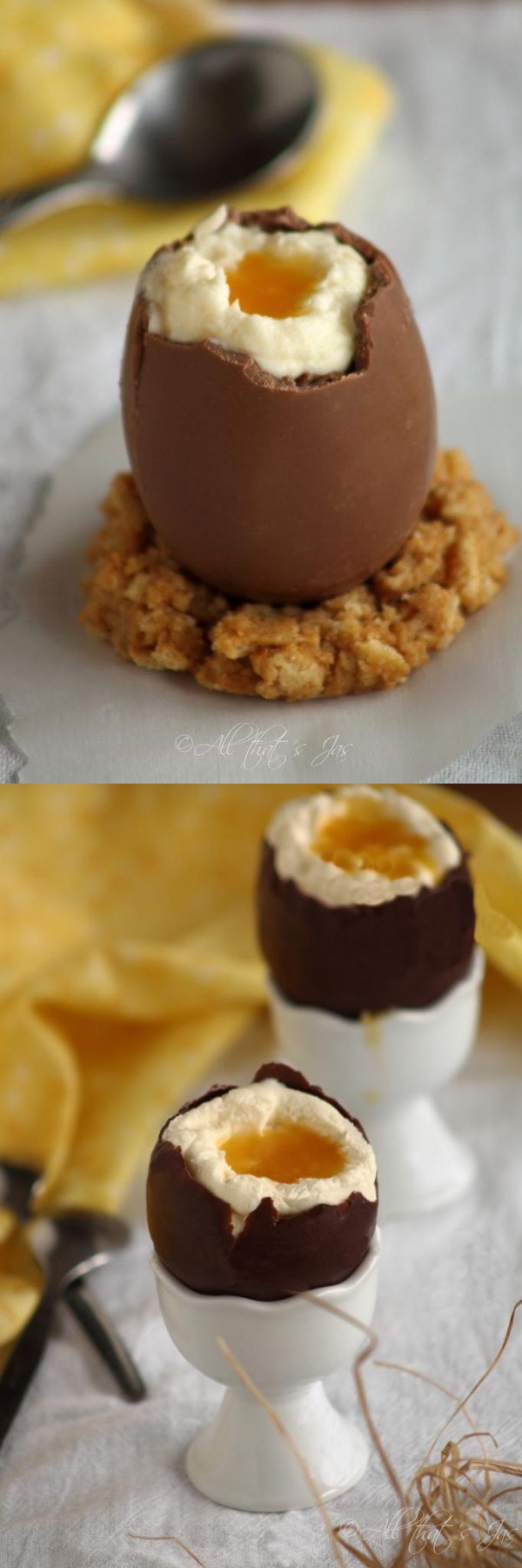 Chocolate Easter Eggs with Cheesecake Filling