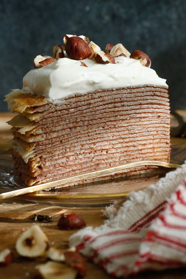 Chocolate Hazelnut Crepe Cake