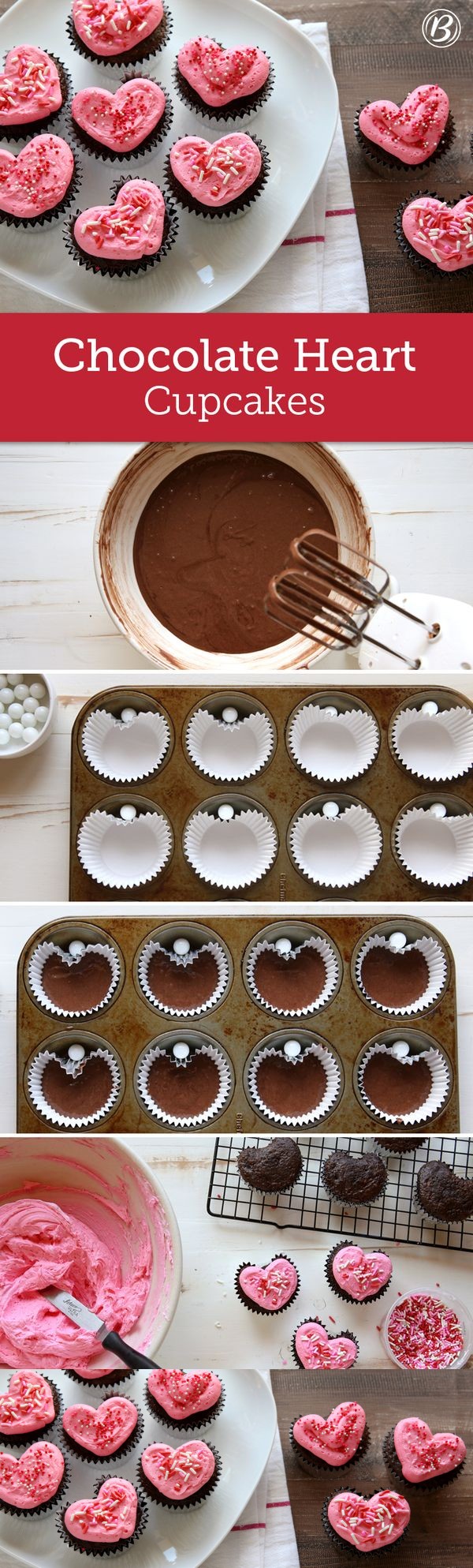 Chocolate Heart Cupcakes
