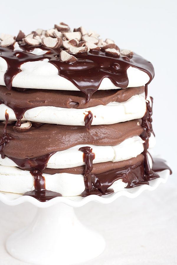 Chocolate Malted Milk Pavlova