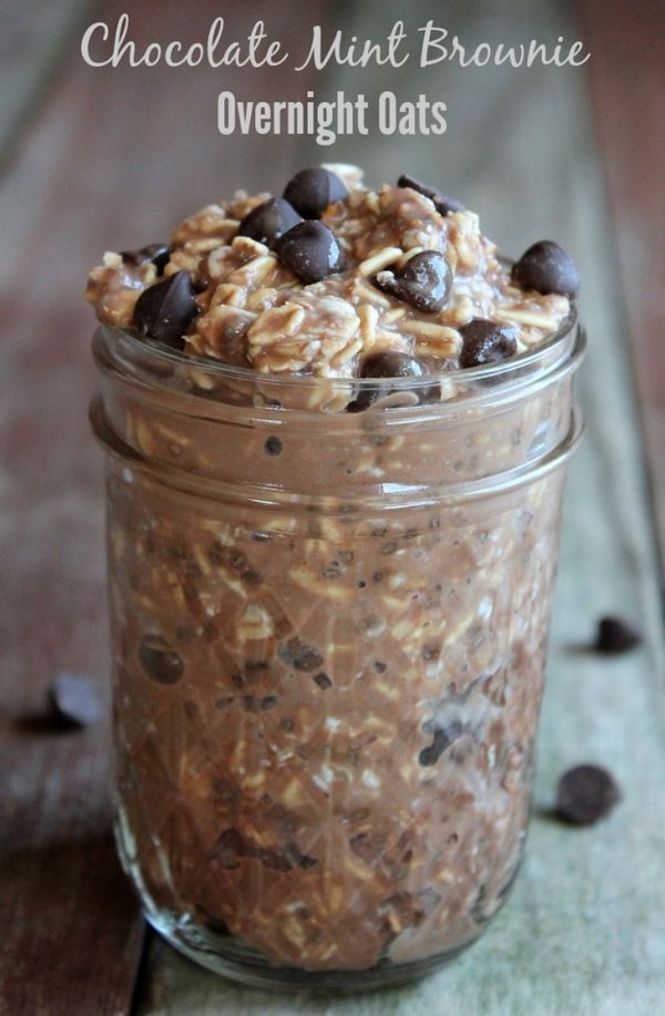 Chocolate Mint Brownie Overnight Oatmeal