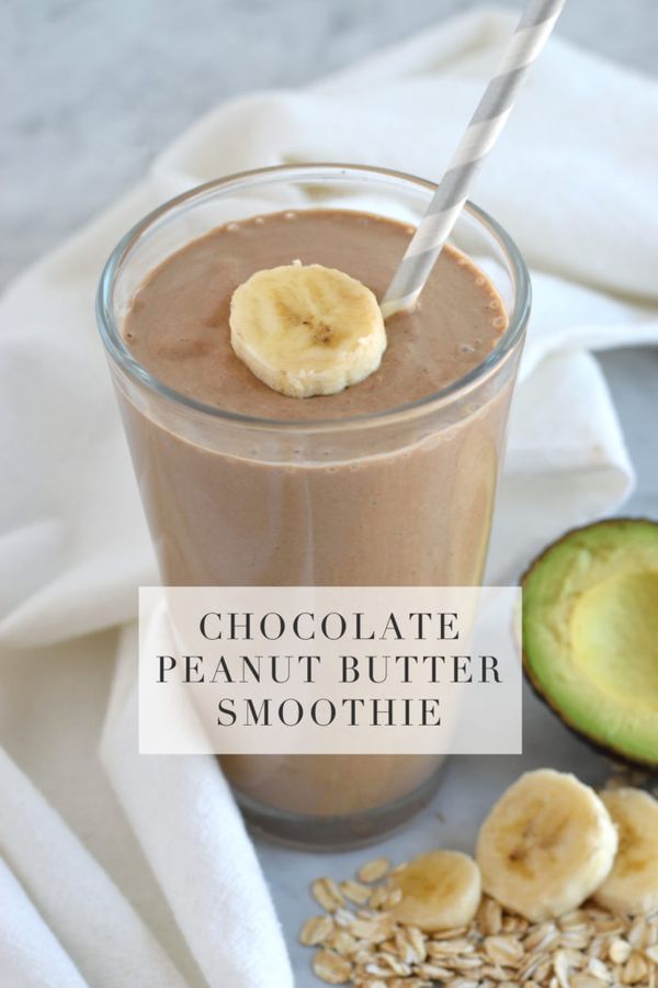 Chocolate Peanut Butter Breakfast Smoothie for Moms