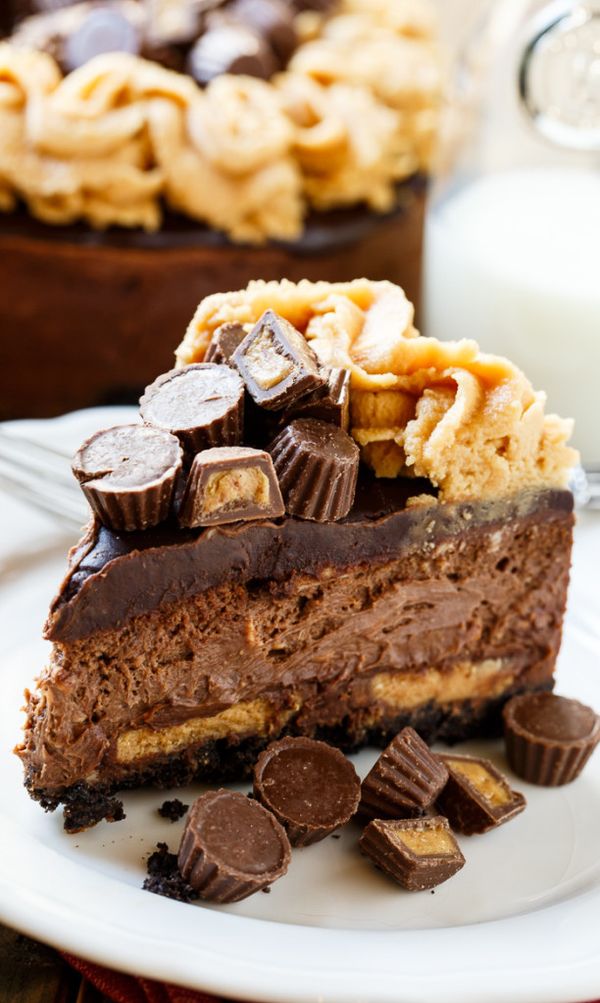 Chocolate Peanut Butter Cup Cheesecake