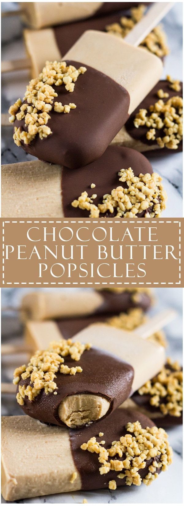 Chocolate Peanut Butter Yoghurt Popsicles