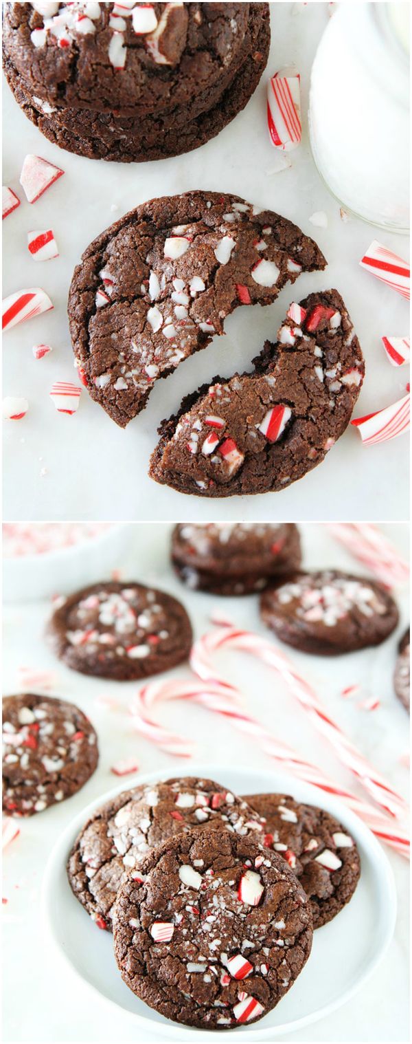 Chocolate Peppermint Crunch Cookies