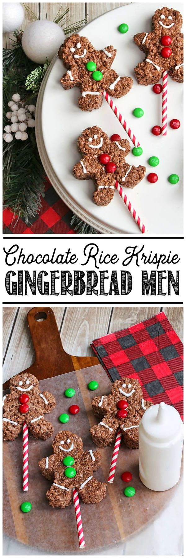 Chocolate Rice Krispie Gingerbread Men Pops